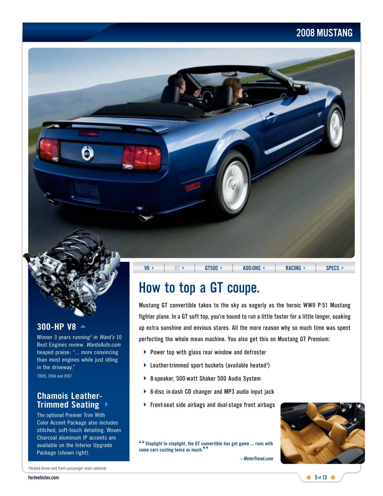2008 Ford Mustang Brochure Page 12